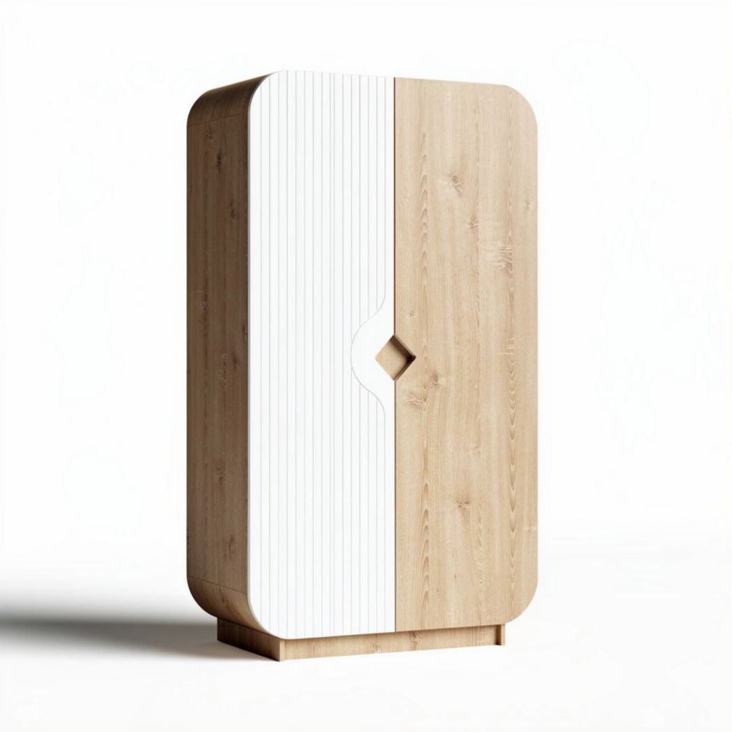 Armario de madera con diseño moderno y acabado blanco 80 x 40 x 120cm