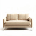 sofá de tela beige de dos plazas con dimensiones 180 x 85 x 75cm